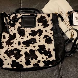 Hobo Bag Sheila tote with genuine Calf with bonus hobo wallet